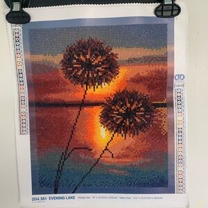 Evening Lake Diamond Painting - design is 8x12